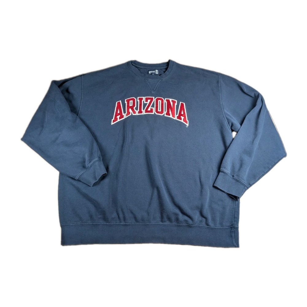 Gear for Sports Arizona Wildcats Embroidered Crewneck Sweatshirt Navy Adult XXXL